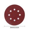 Hot-Selling 5" Aluminum Oxide Sandpaper, 8-Hole, 125mm, Red Backing Sanding Discs Set
