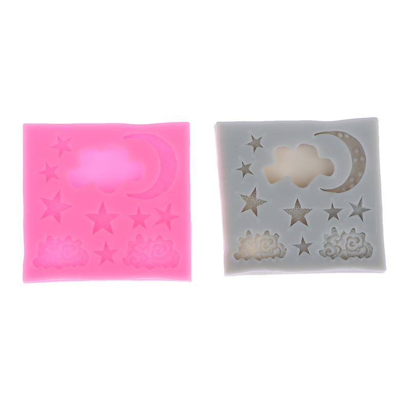 1Pc Fondant Silicone Cake Mold Cloud Star Moon Chocolate Molds Clouds Mould Cake Decorating Accessories Diy Tools