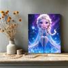 Chibi Starry Ice Elsa New Pearl-Inlaid Frameless Art | Handmade Pearl Craft, Dreamy Starry Ice Theme, for Cute Girly Frozen Style Home Decor
