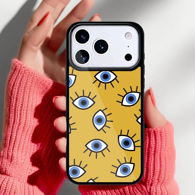 Eyes Eyelash Aesthetic soft Phone Case for iPhone 17 16 15 14 13 Pro Max Back Cover for 12 11 Pro Coque