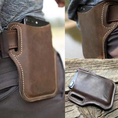 1 Stück Gürtel Universal Telefon Tasche Leder Telefon Taille Tasche