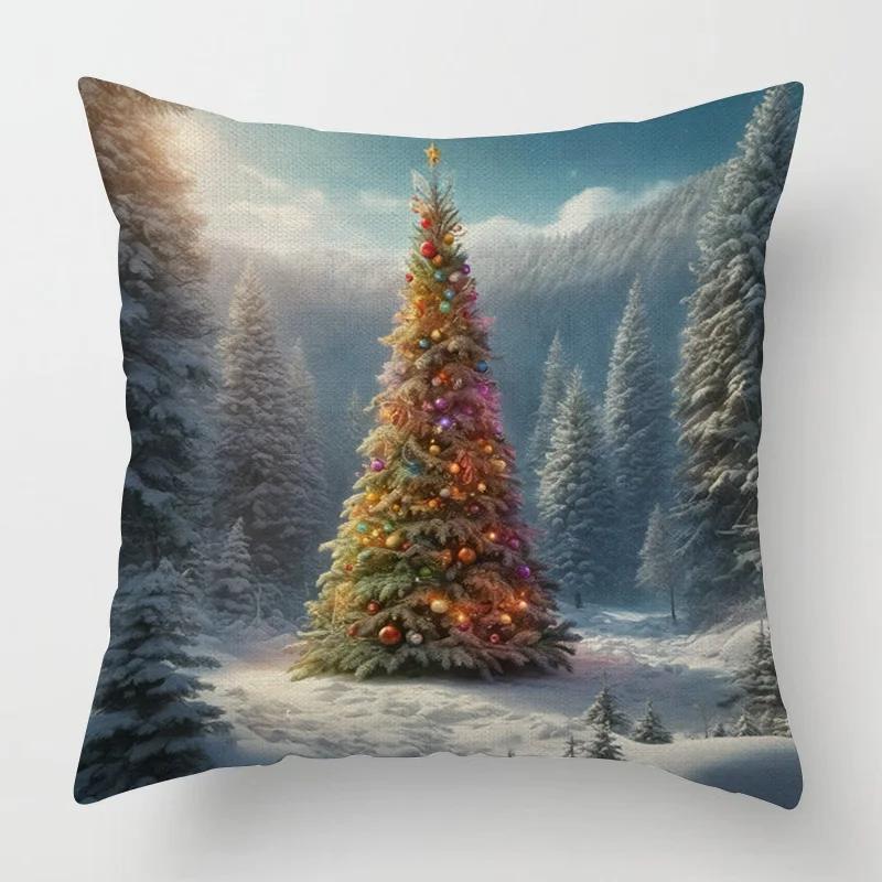 Modern Decorative Cushion For Home Living Room Decor Throw Pillow Cover 45*45 40X40Cm 60X60Cm 45X45Cm 50X50Cm Merry Christmas