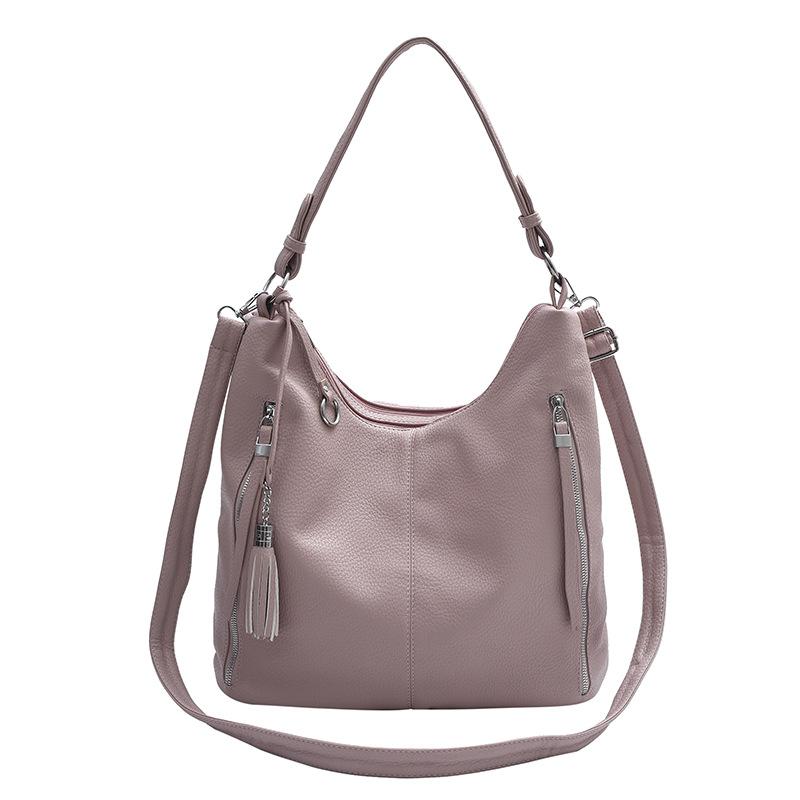 Women Double Zipper Decor Tote Bag New Fashion Versatile One Shoulder Underarm Bag Autumn Winter Large Capacity Crossbody Bag