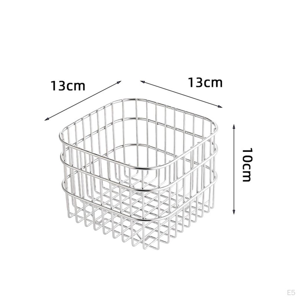Kompaktowy metalowy kosz druciany do organizacji domu