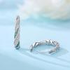 Original S925 Silver Needle Green Zircon Twist Earrings Versatile Hoop For Women Jewelry Birthday Party Fine Gifts
