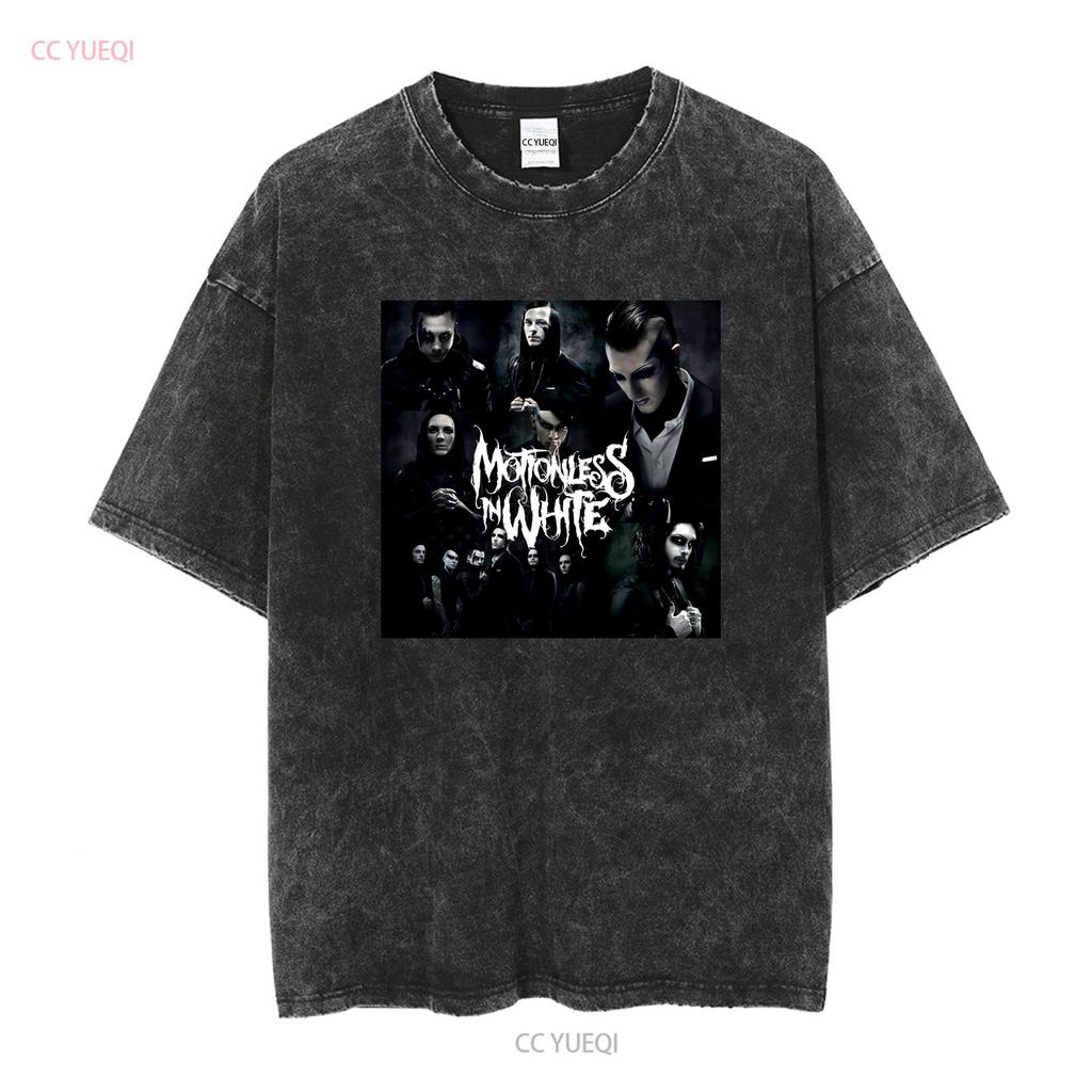 Rare Motionless In White Band T Shirt Cotton Black All Size H62 vintage Washed Top For Everyday Wear graphic fashion