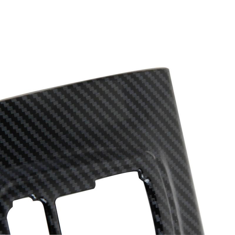 Center Console Gear Shift Panel Cover Trim Fit for Honda Ridgeline Passport Pilot - LHD Black Carbon Fiber Style