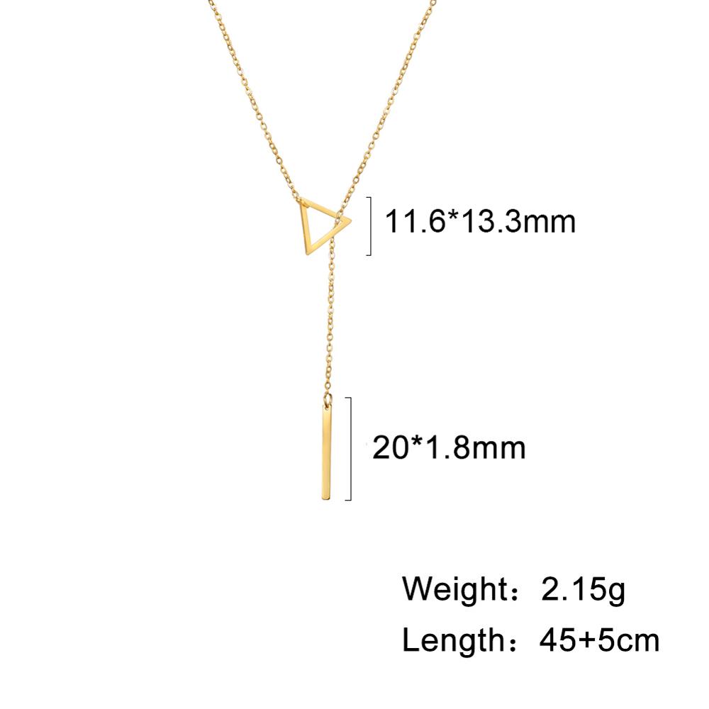 Cazador Geometric Circle Pendant Double Layer Necklace Stainless Steel Long Chain Necklaces for Women Birthday Gifts Jewelry