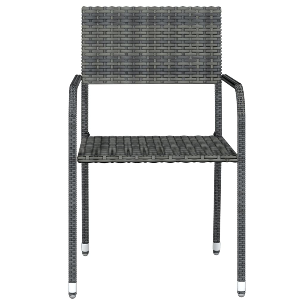 3 Piece Outdoor Dining Set Grey