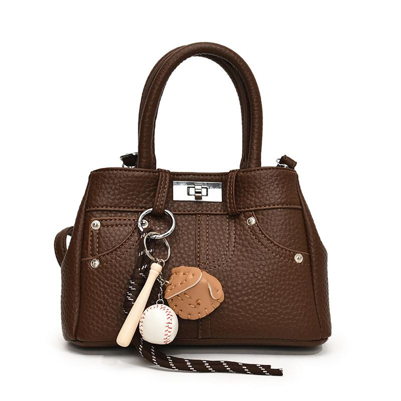 

Handbag Fashion Shoulder Bag Casual Versatile Women s Bag no pendant коричневый