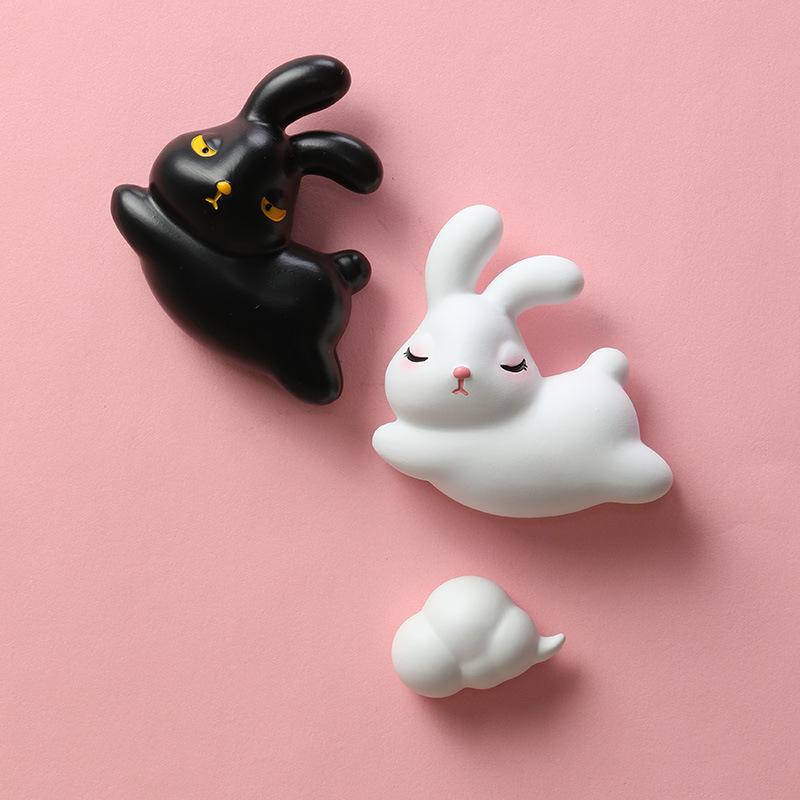 Little Rabbit Refrigerator Magnet Cartoon Cute 3D Magnet Sticker Refrigerator Home Decoration Accessories Po Wall