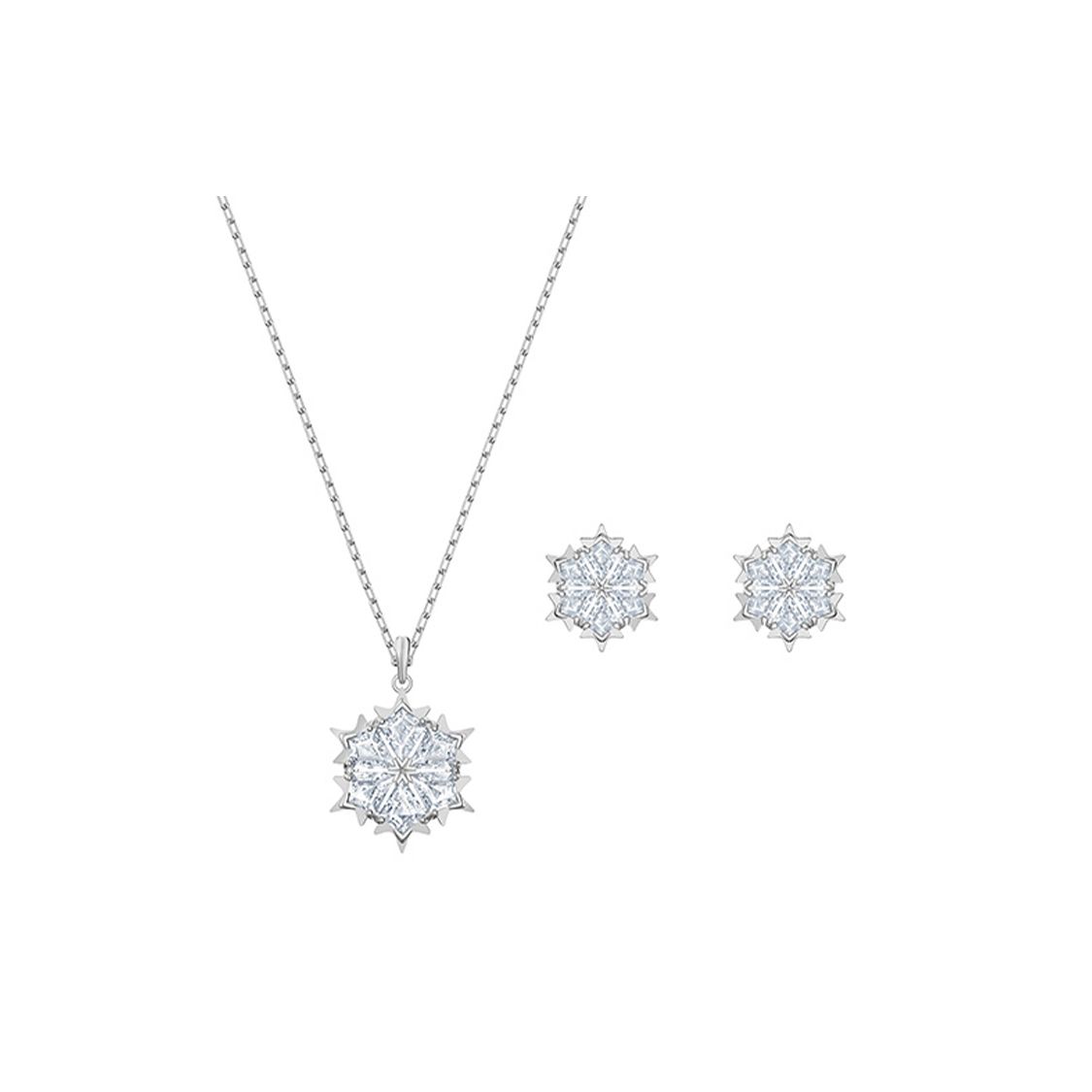 

Swarovski Magic Snowflake Elegant Necklace And Earring Set Women jewelry 5506235 Box+Shopping Bag