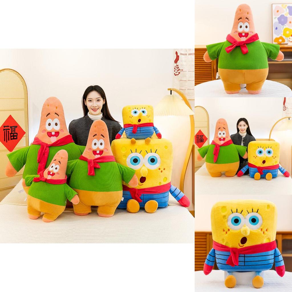 Spongebob Vierkante Broek Pluche Speelgoed Met Sjaal Voor Kinderen En Verzamelaars
