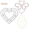 Bee Hive Wreath Frame Heart Metal Wire Form Bee Shaped Wire Frame Wreath Form for Flowers Ribbons DIY Wreath Home Decor