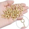 10-50 Pezzi Occhielli a Vite Placcati Ottone 1# 2# 3# 4# 5# 6# 8# 10# Ganci a Vite per Appendere Artigianato Decorazione Fai da Te Creazione Gioielli