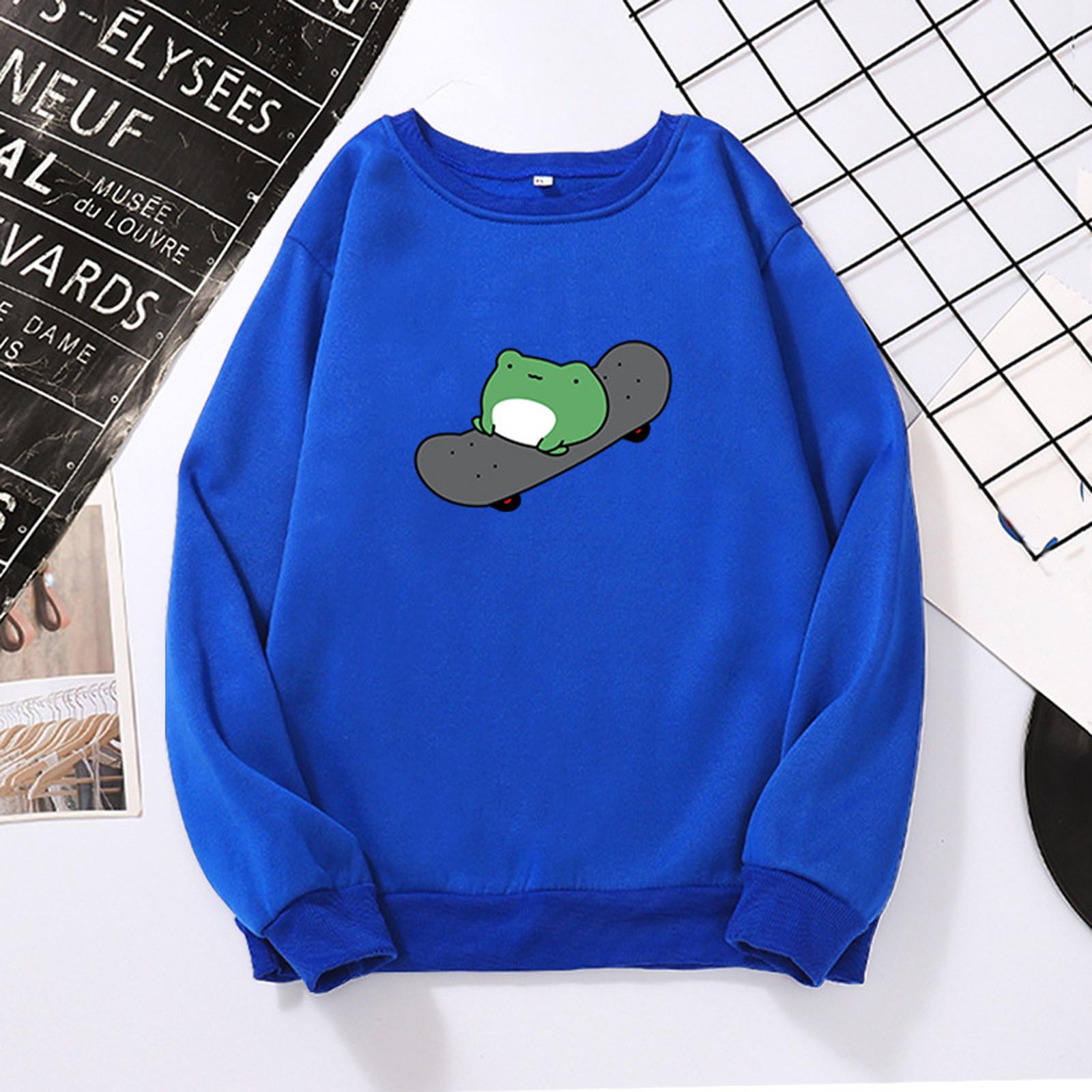 

Жіноча модна мила кофта з принтом і довгим рукавом XL синій