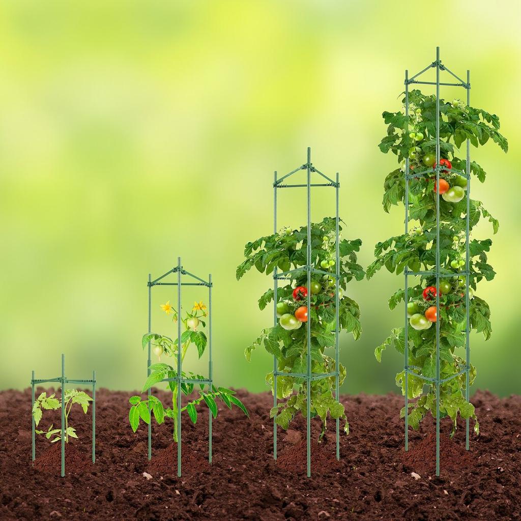 4 Packs Tomato Cages for Garden 63" Tomato Plant Stakes Support Cage