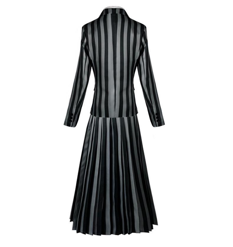 Damen Schwarz Halloween Filmcharakter Cosplay Abschlussballkleid