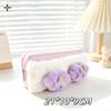 Large Capacity Fluffy Pen Bag Zipper Closure Lipstick Case Pencil Storage Case  Office Stationery