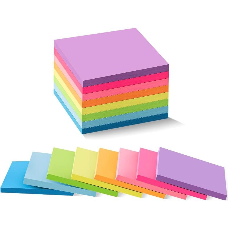 Neon Color 3 By 3 Inch Detachable Sticky Notes Memo Pad For Students Daily Reminder