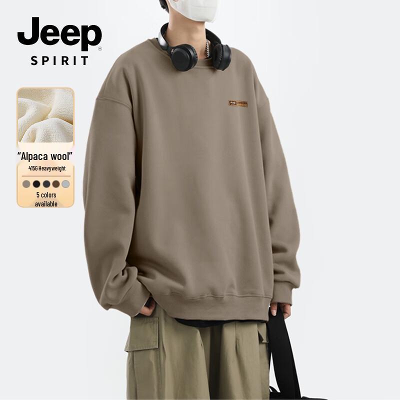 

JEEP SPIRIT Men s Heavyweight Fleece Round Neck Sweatshirt 2XL