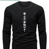 2026 Men's 100_ Pure Cotton Loose Fit Comfortable Sports and Leisure Printed Round Neck Long Sleeved T-shirt