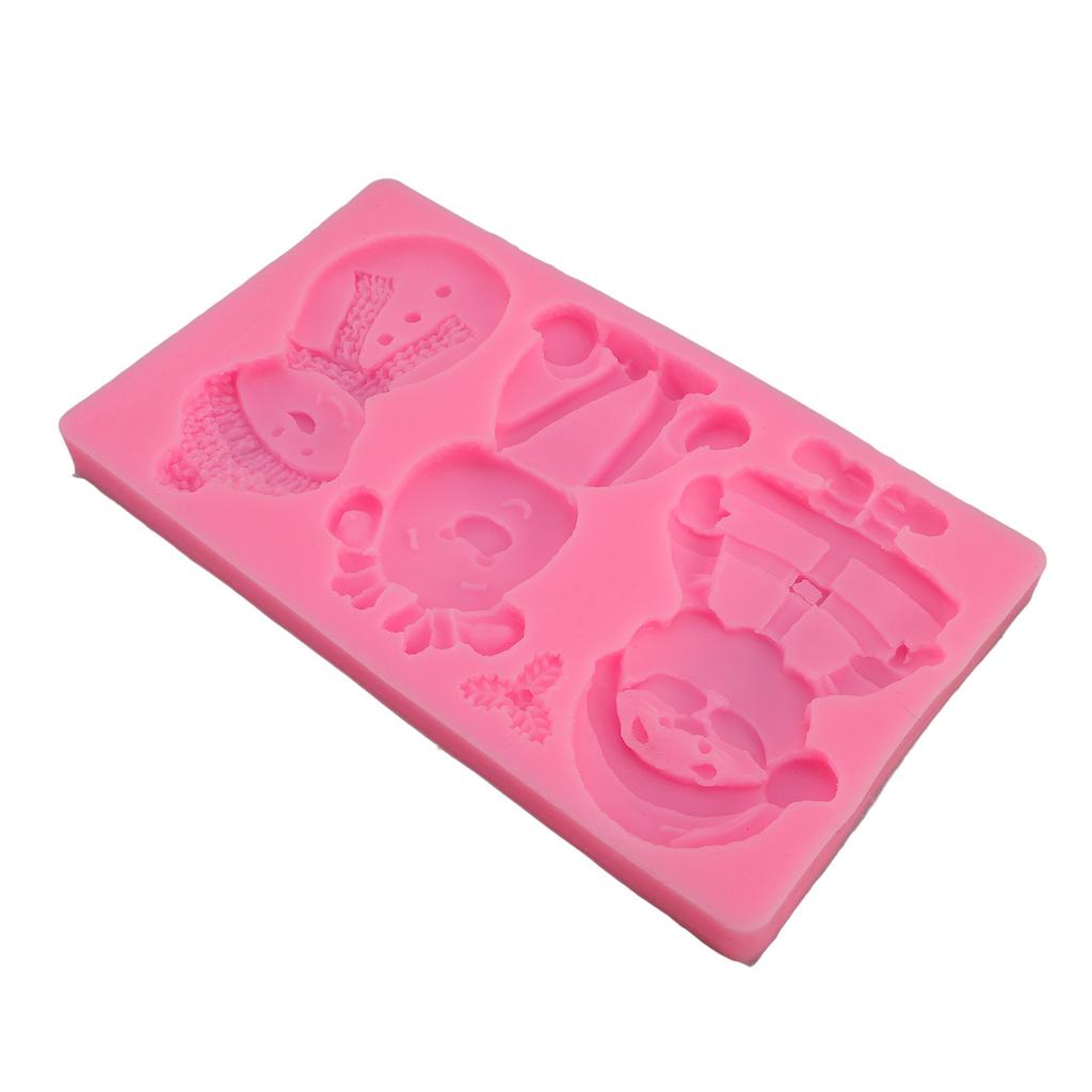 Crăciun Silicon Modelare Ren Om de Zăpadă Formă Moș Crăciun Antiaderent Reutilizabil Crăciun Modelare pentru Copt pentru Bomboane