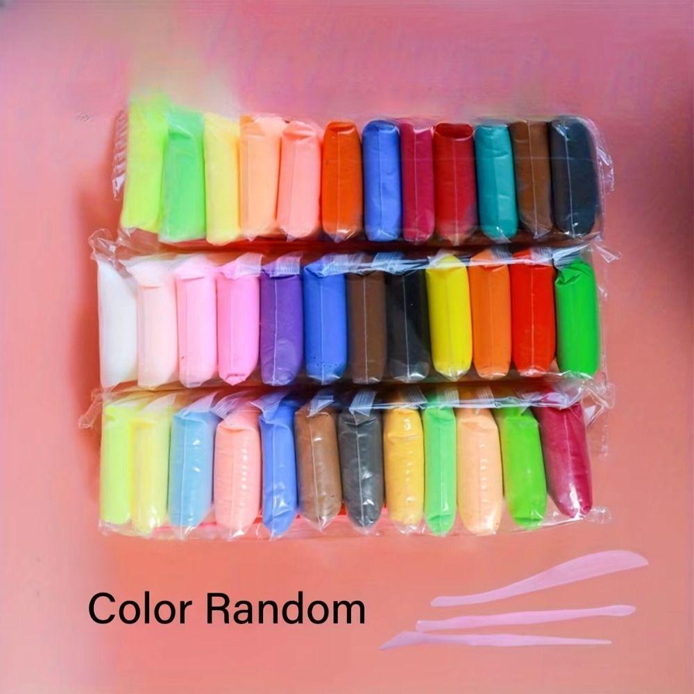 12/24/36pcs Non-Toxic Handmade Rubber Clay Set Educational Slime DIY Toys Kids Handcraft