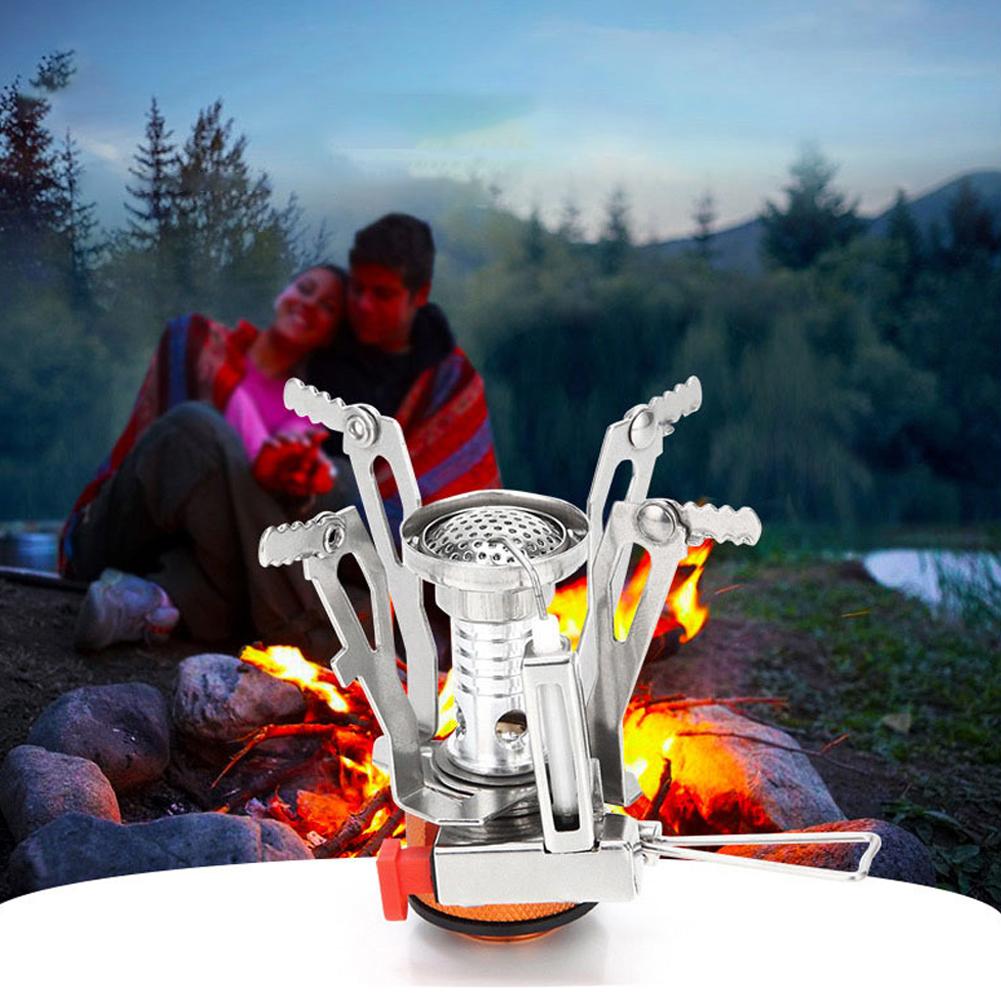 1Pc Ultralight Portable Camping Stoves, Adjustable Valve Stove For Backpacking, Hiking, Mountaineering, Camping