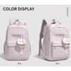 New high-value, fresh and sweet candy-colored backpack, lightweight and large-capacity backpack for junior high school students
