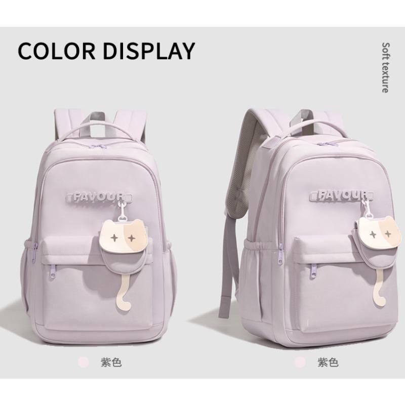 New high-value, fresh and sweet candy-colored backpack, lightweight and large-capacity backpack for junior high school students