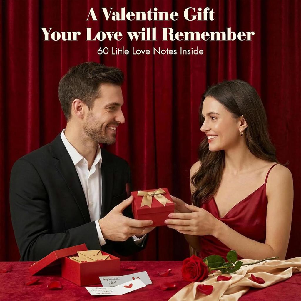 60pcs Creativity Valentines Envelopes Paper Love Notes Mini Valentines Day Cards w/Stickers for Boyfriend Girlfriend Couples Bag
