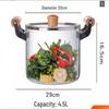 ZISIZ Double-Handled Glass Cooking Pot