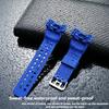 Ersatz-Uhrenarmband für Casio GWN-1000B/GWN-1000 Gulfmaster Herren Wasserdichtes Harzarmband Modell 5371 Langlebiges Gummi-Armband