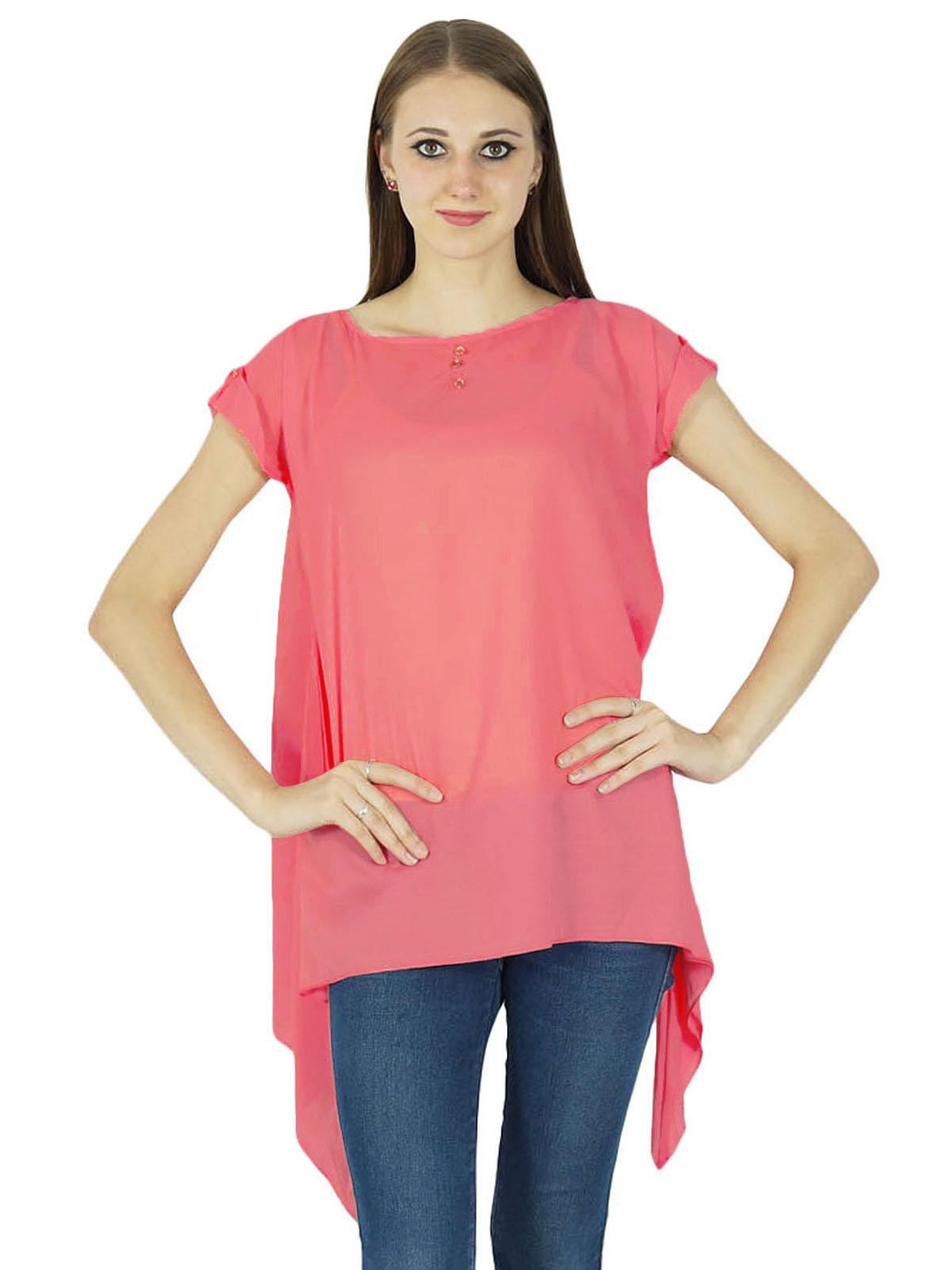 

Бохо Топ Літній Сарафан з Коротким Рукавом Однотонний Пляжний Жіночий Одяг Повсякденна Туніка 8 лососевий