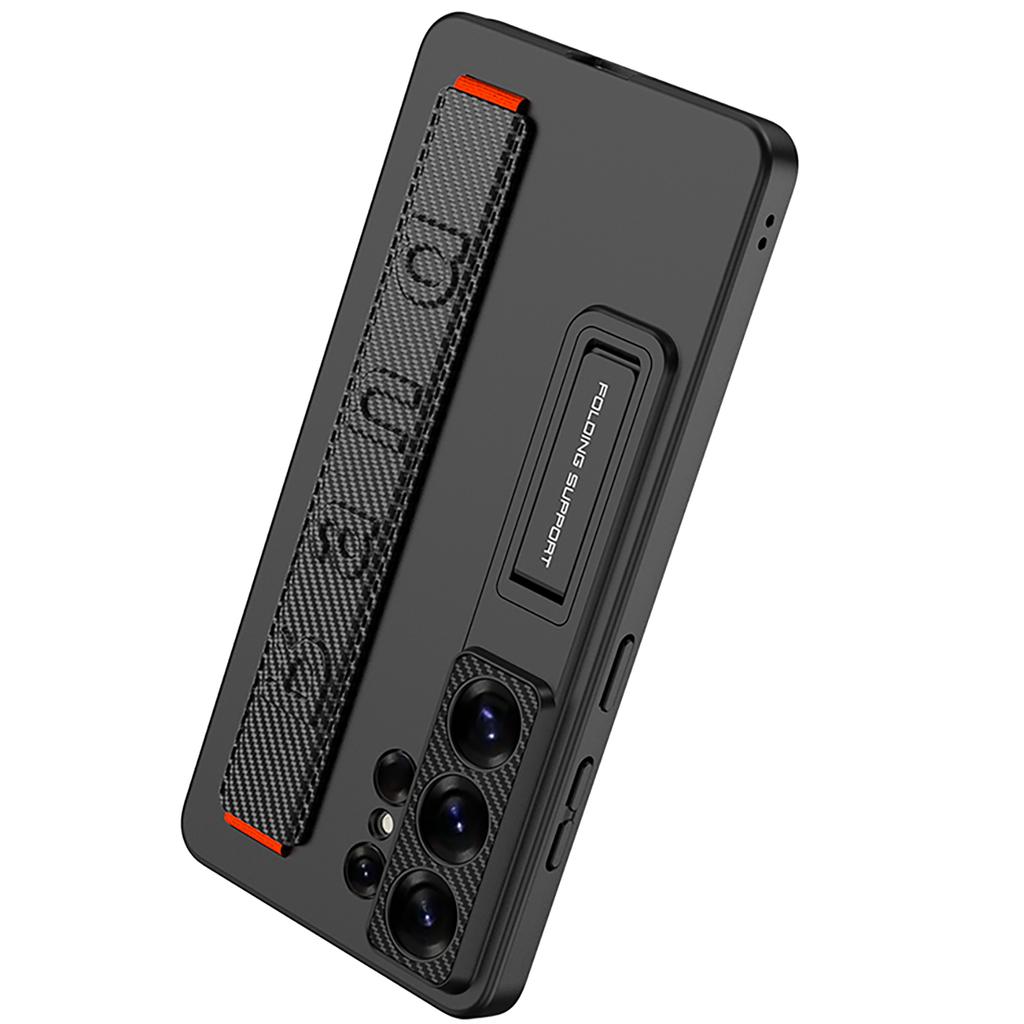 Funda GKK Para Samsung Galaxy S26 Ultra con Correa para la Muñeca y Soporte Plegable Cubierta Protectora para Teléfono de PU+PC Duro