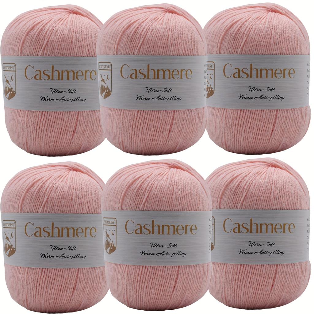 6pcs Cashmere Yarn Set, Ultra-Soft Polyester Blend, 300g/10.58oz Total, for DIY Crochet & Knitting, Warm Hand-Woven Crafts