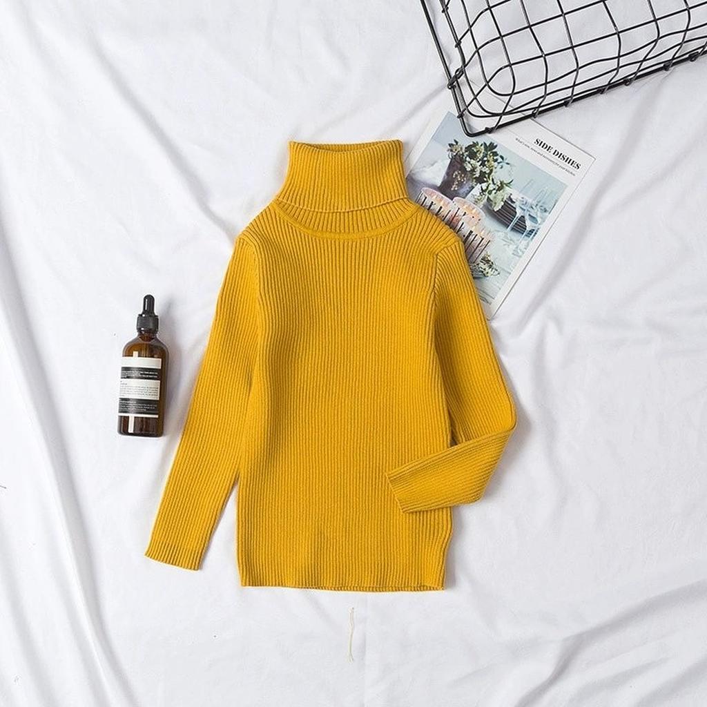 Kids Turtleneck Sweater Casual Fashion Undershirt For Daily Wear