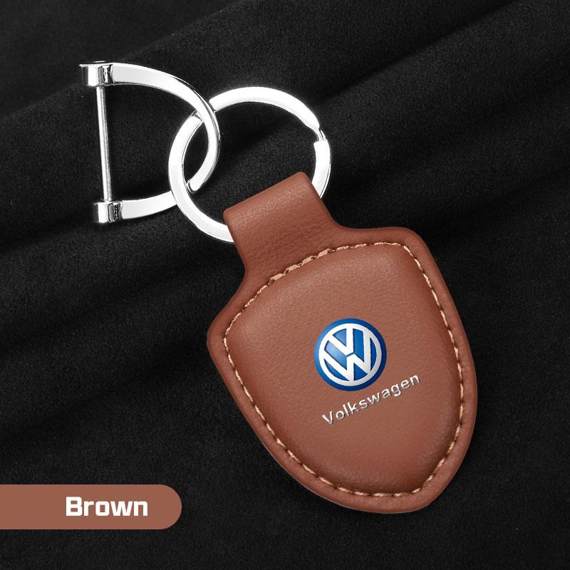 Portachiavi Portachiavi Emblema Auto in Pelle per Volkswagen VW R Rline ID.3 ID4 Polo Passat B5 B7 Golf 8 Touran Caddy GTI Portachiavi in Metallo Jb9