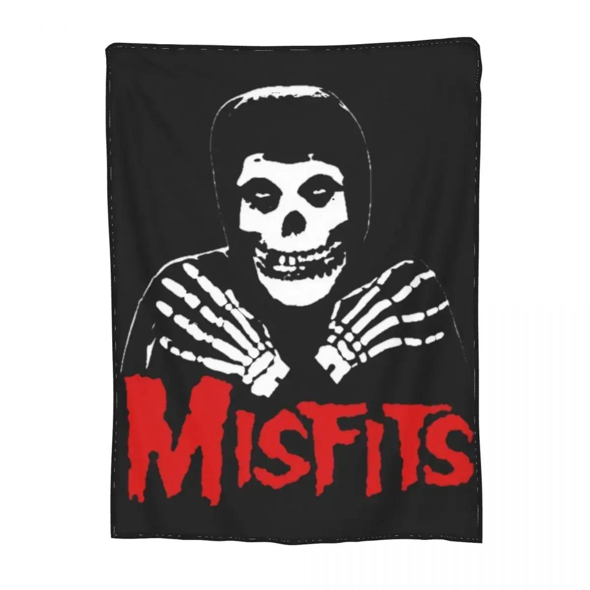 

Misfits Хоррор Панк Рок Группа Одеяло Коралловый Флис Плюшевое Украшение Отдых Легкие Пледы для Путешествий Постельные Принадлежности Пледы 75x90cm