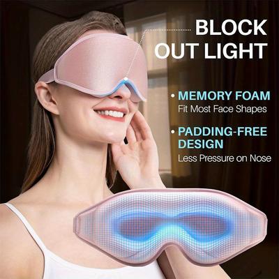 3D-Schlafaugenmaske, Null Augendruck, 3D-konturierte Schlafmaske, weicher, bequemer Augenschutz, 100 % Lichtschutz
