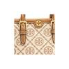 Tory Burch T Monogram Iconic Geometric Style Double T Logo Jacquard Leather Tote Bag Unisex Tote Bags Light-Brown 87146-371