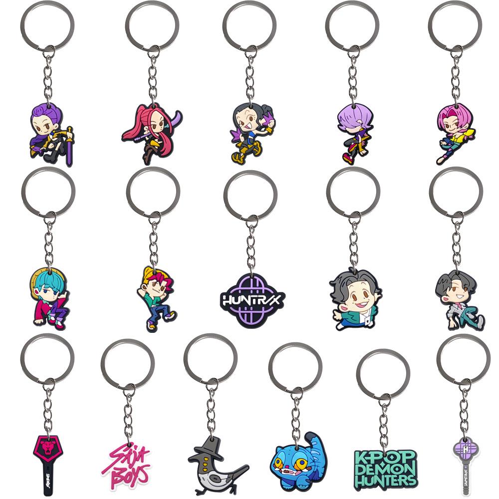 Demon Hunter Girls Keychain Set - Cute Anime PVC Bag Ornament