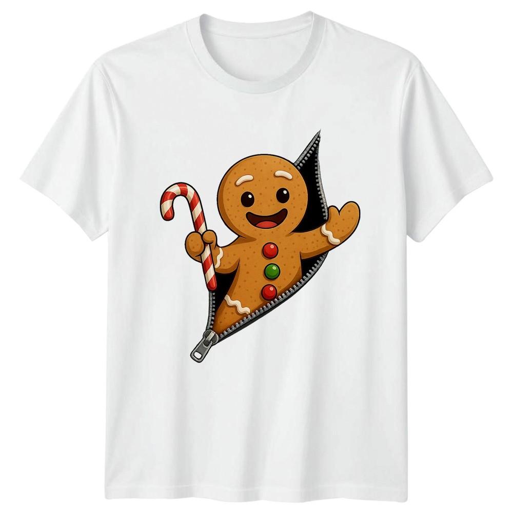 Gingerbread Unisex Christmas Holidays Unisexs TShirt Unisexs Tee Graphic Unisex Top a S