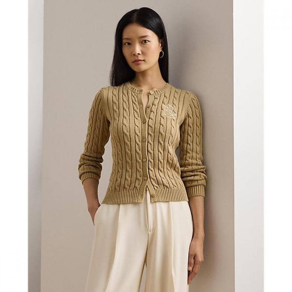 

Lauren Ralph Lauren Cable Knit Cotton Cardigan Wmlrswes6820761270 S