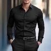 Camisa de Negocios de Manga Larga para Hombre sin Planchar - Antiarrugas y Ropa Casual de Verano
