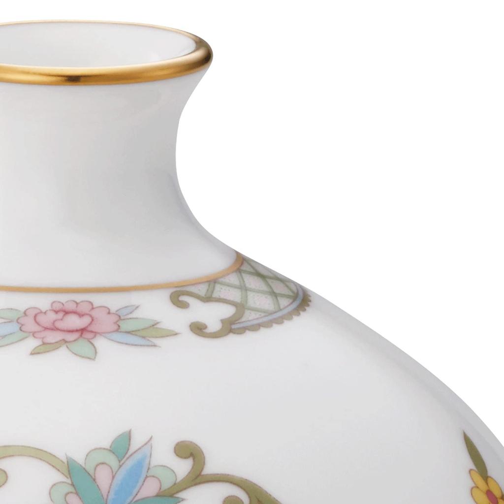 Noritake Yoshino Flower Vase, Approximately 9cm Tall and 9cm Diameter, White Bone China, 1 Piece, T53844/9983