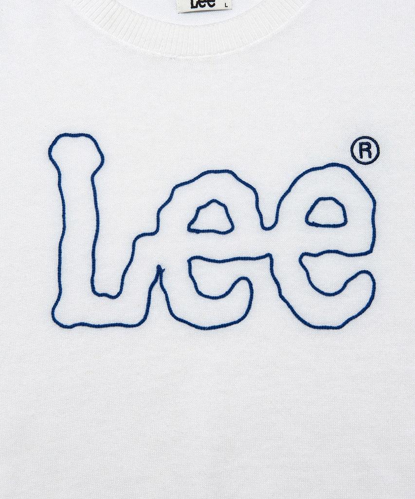 LEE Big Twitch Logo Linen Blend Knit Ivory