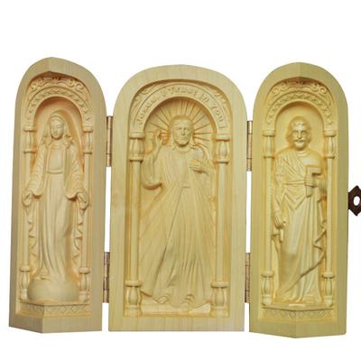 Sculpturi din lemn sculptate manual Iisus Doamna Noastră Statui și sculpturi Figurine Estatuas Religiosas Relicvar creștin catolic Cadouri bisericești