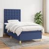 VidaXL Divan Bed with Mattress Blue 90x190 Cm Fabric - Model 3142623